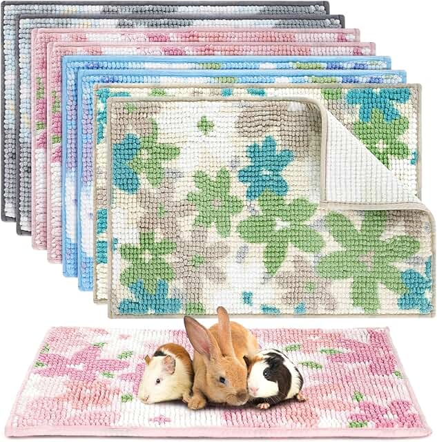 8 Reusable Guinea Pig Cage Liners, Washable Pee Pads