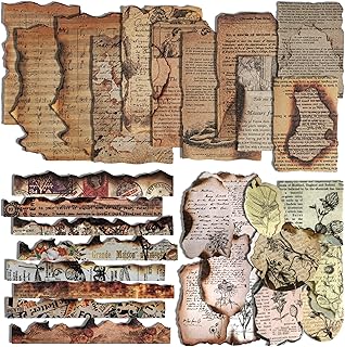 Vintage Burnt Edge Retro Scrapbook Paper Set