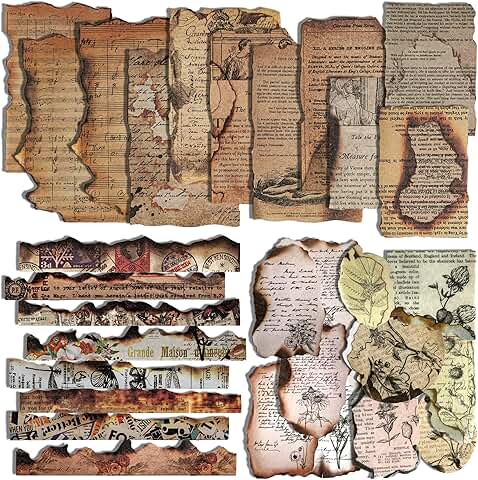 Vintage Burnt Edge Retro Scrapbook Paper Set