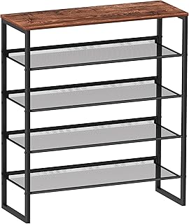 Sturdy Steel 5-Tier Shoe Rack for Entryway