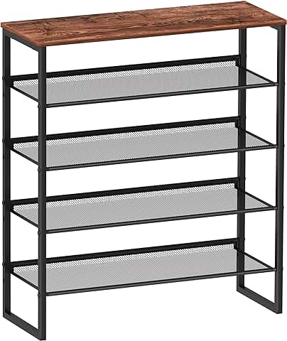 Sturdy Steel 5-Tier Shoe Rack for Entryway