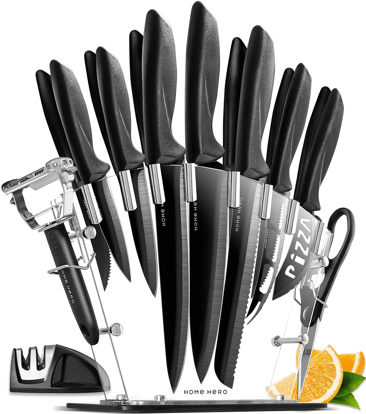 Kitchen Knife Set  17 piece Chef Knife Set with Stainless Steel Knives Set for Kitchen with Accessories