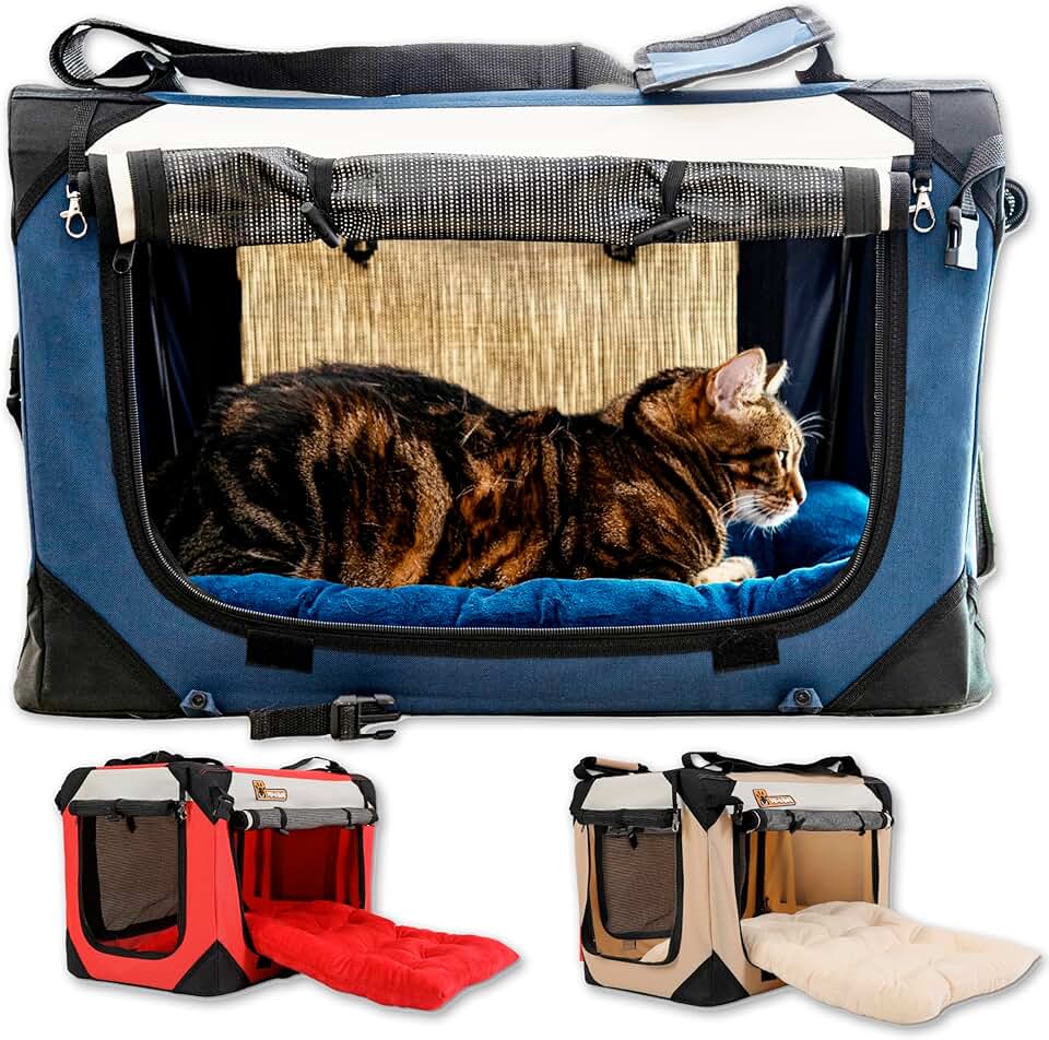 Large Soft-Sided Pet Carrier for Dogs and Cats