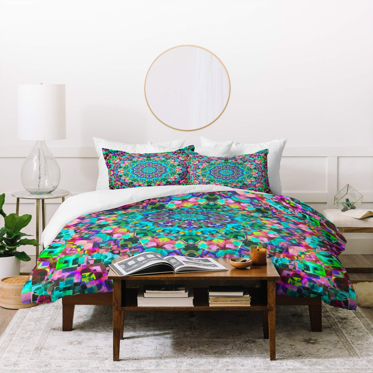 Lisa Argyropoulos Inspire Oceana Duvet Set with Two Pillow Shams, Full/Queen, Multi