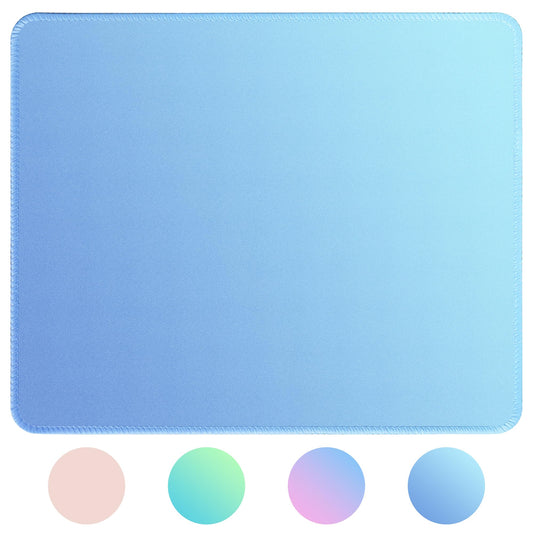 Small Gradient Blue Mouse Pad with Stitched Edges