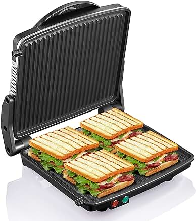 Non-Stick Panini Press Grill for 4 Sandwiches