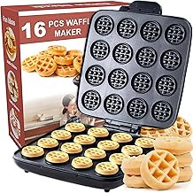 16-Piece Mini Waffle Maker for Home and Snacks
