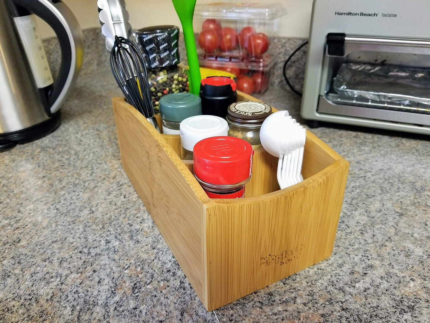 Bamboo Organizer for Kitchen, Office, and Living Room
