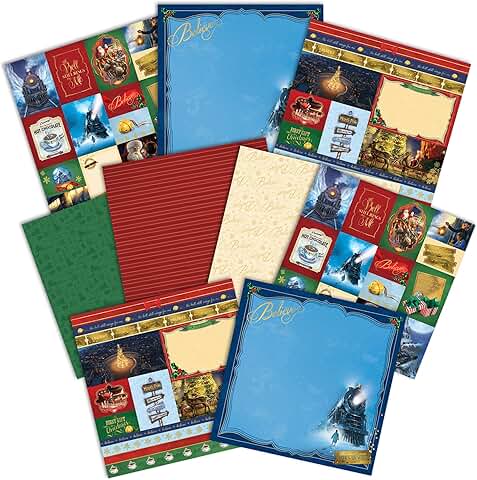 Polar Express 12x12 Decorative Paper Pack for Crafts