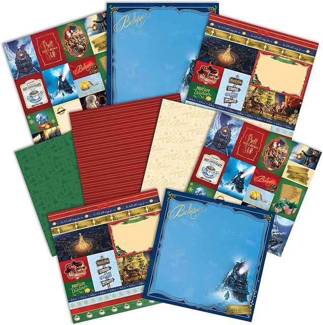 Polar Express 12x12 Decorative Paper Pack for Crafts