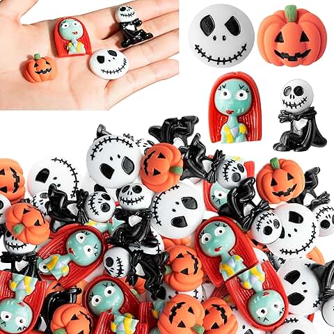 80 Halloween Resin Charms for Crafts and Decorations