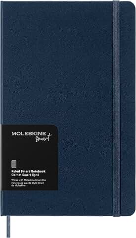 Large Ruled Sapphire Blue Hard Cover Notebook