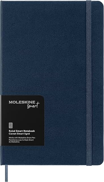 Large Ruled Sapphire Blue Hard Cover Notebook