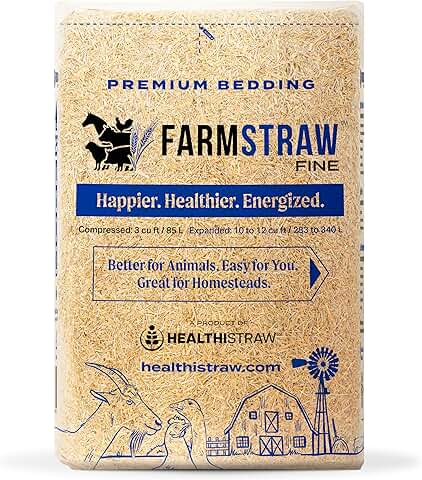 Fine Cut Wheat Straw Bedding for Small Pets and Farms