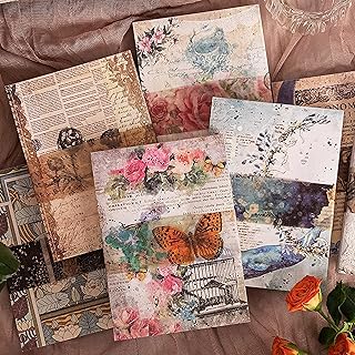 400 Sheets Vintage Scrapbook Paper for Journaling and Crafts