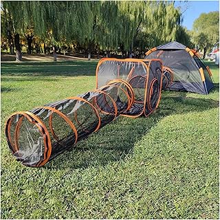 Outdoor Cat Enclosure with Play Area and Tent