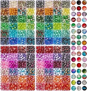 2400 8mm Glass Beads in 48 Colors for Jewelry and Crafts