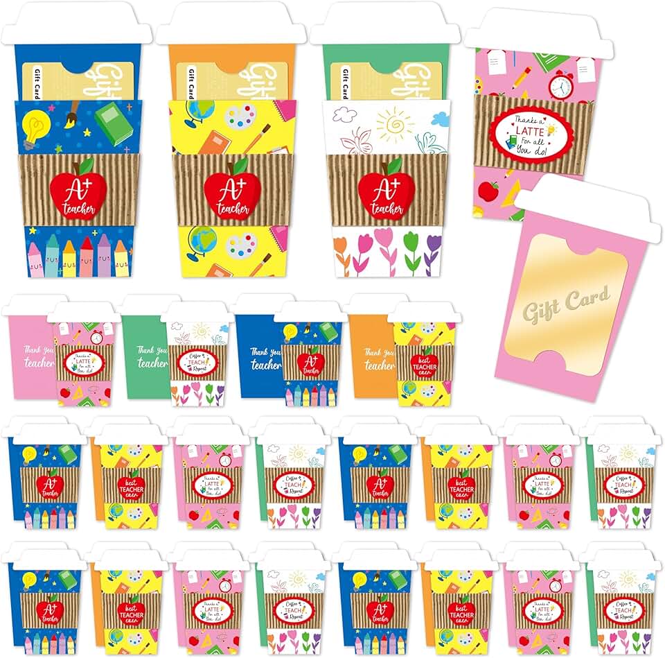 Teacher Appreciation Coffee Gift Card Holders