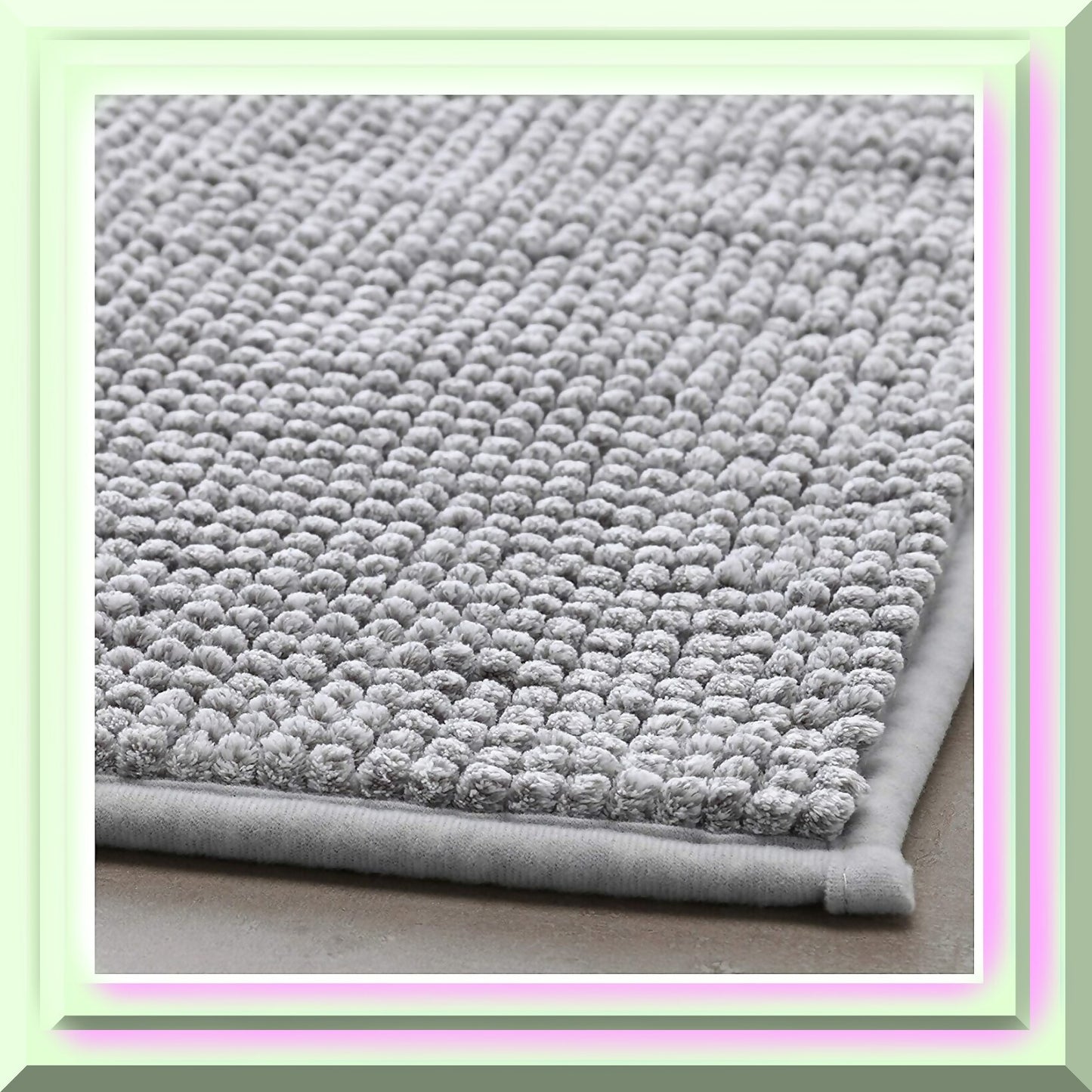 TOFTBO Bath Mat Gray White Melange