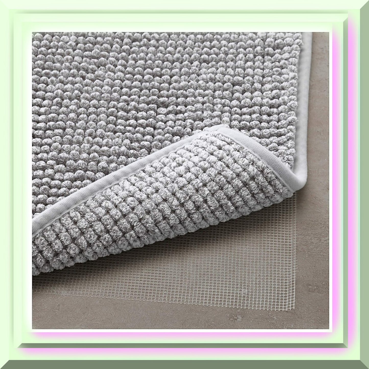 TOFTBO Bath Mat Gray White Melange