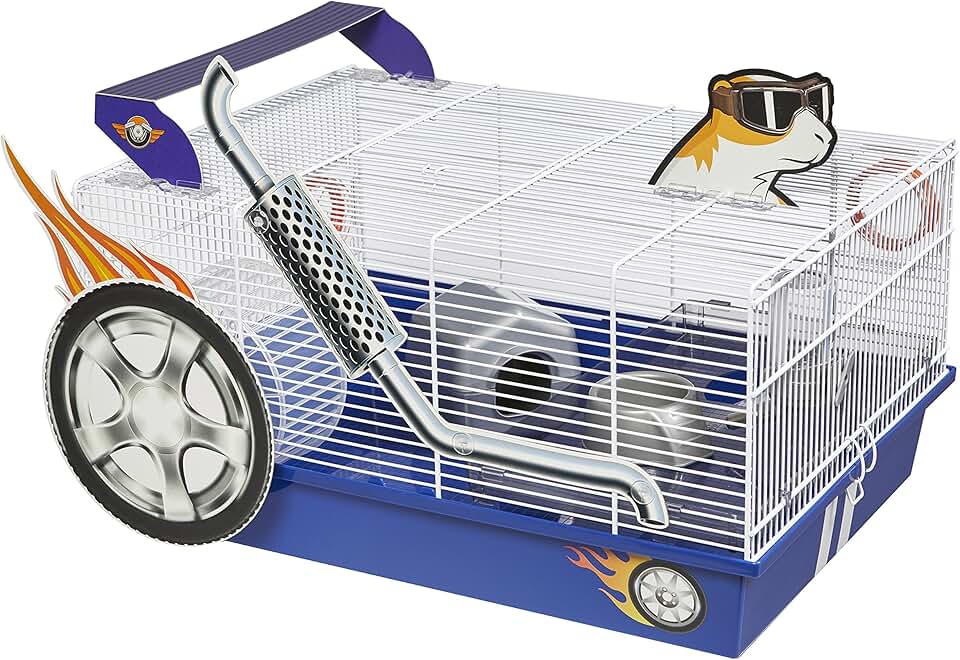 Hot Rod Hamster Cage with Accessories and Decals