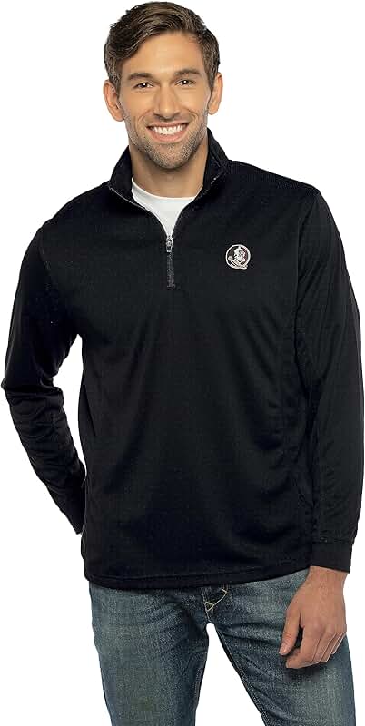 Men's Micro Mesh Black 1/4 Zip Pullover