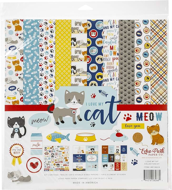 I Love My Cat Paper Collection 12x12 Kit