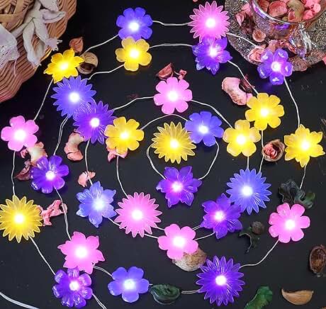 Cute floral string lights for indoor decor