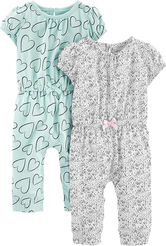 Baby Girls' Two-Pack Fashion Jumpsuits