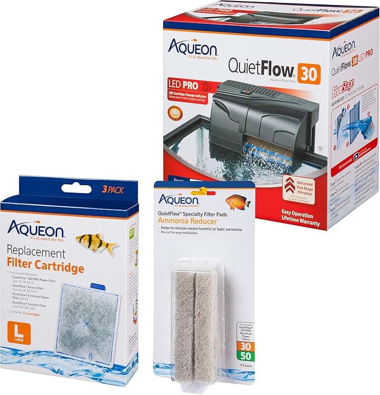 Aquarium Filter Kit with Media for 45 Gallons
