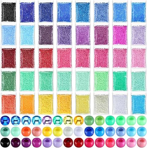 Bulk 21,000 Pony Beads in 40 Colors for Jewelry and Crafts