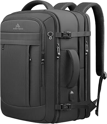 Large 50L Expandable Water-Resistant Travel Backpack