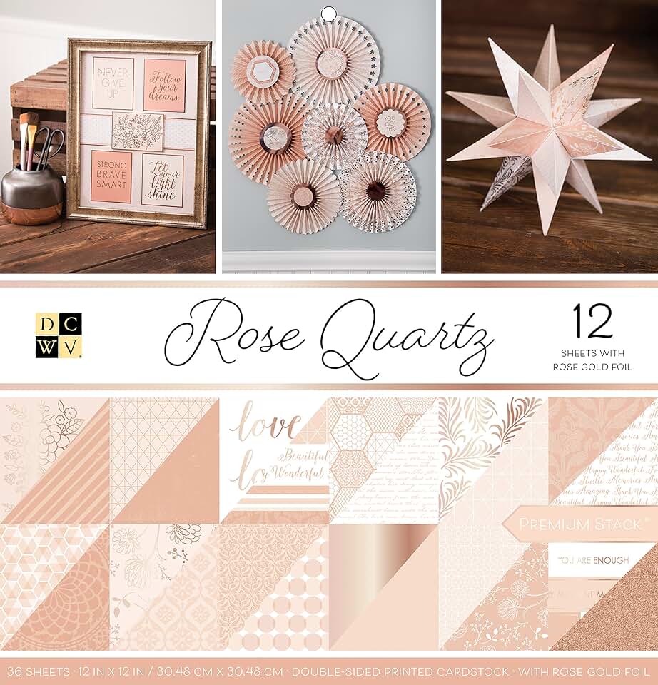Rose Quartz Double-Sided Cardstock, 12x12, 36 Sheets