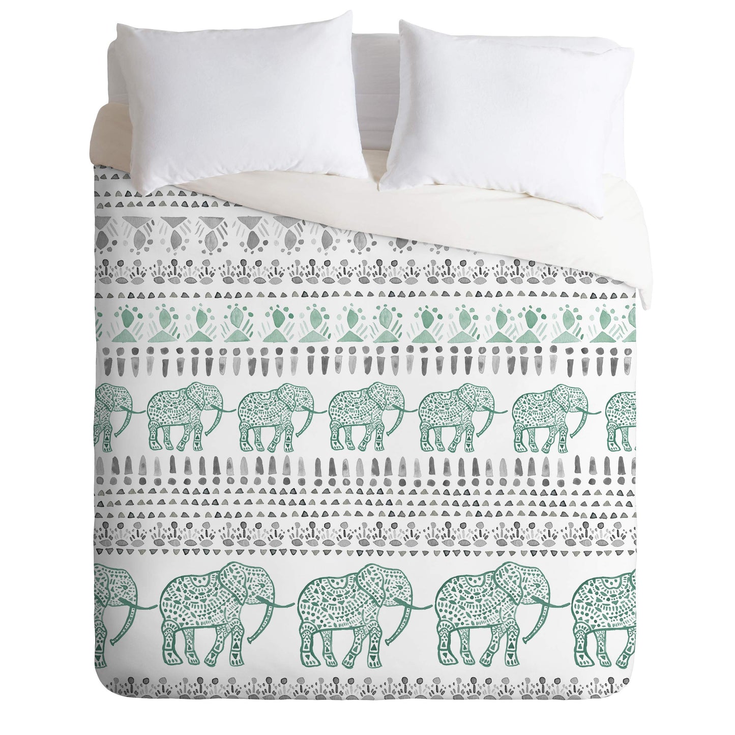 Dash and Ash Delight Way Duvet Set with Pillow Sham, Twin, Green