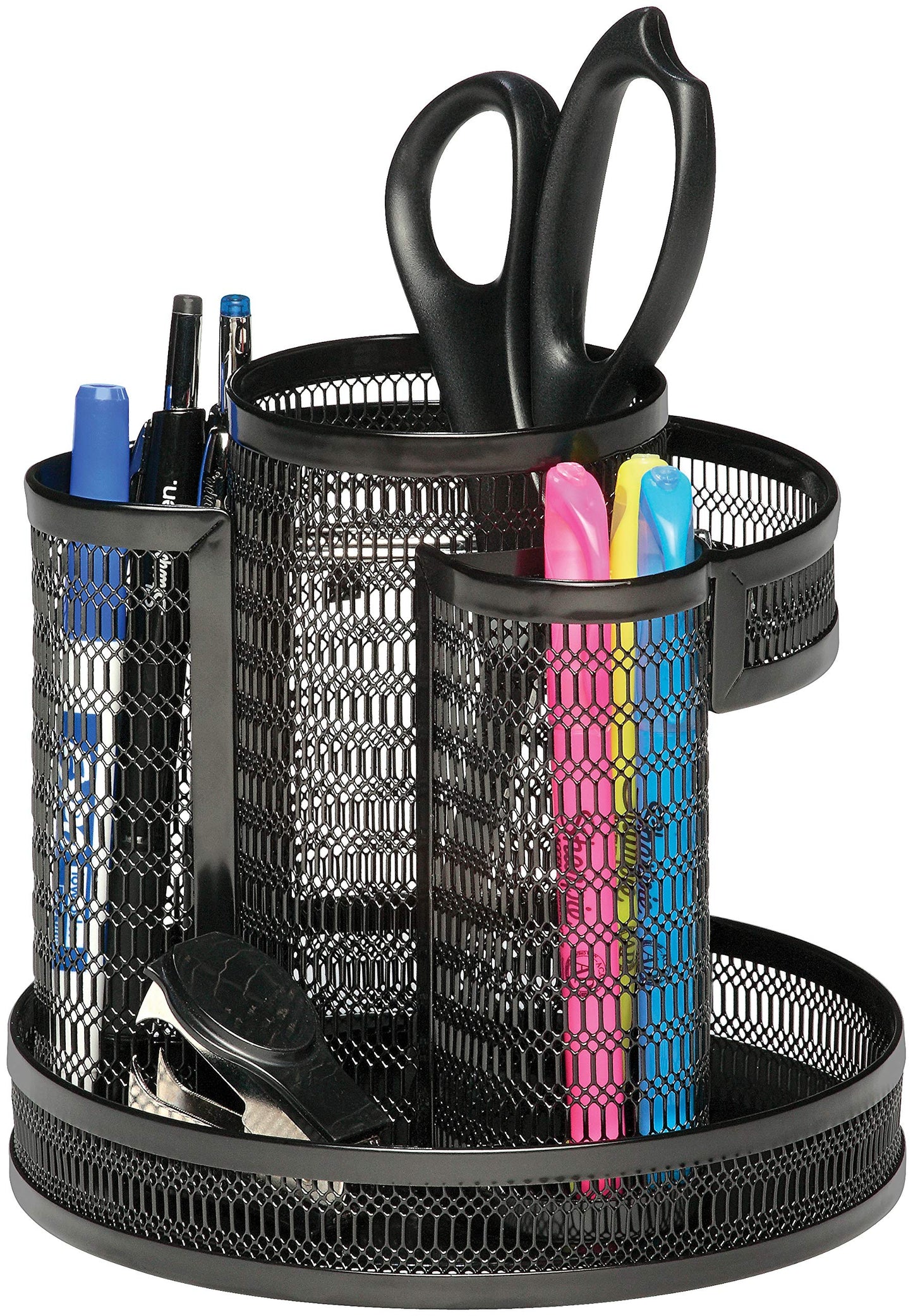 Rotating Mesh Desk Organizer for Office Supplies