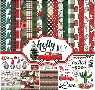 Red and Green Christmas Double-Sided Scrapbook Paper Pack