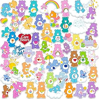 50-Count Large Vinyl Care Bears Sticker Pack