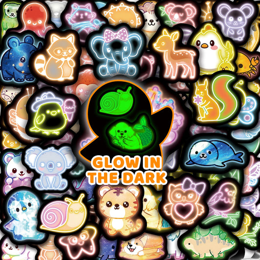 70 Cartoon Animal Water Bottle Stickers for Kids