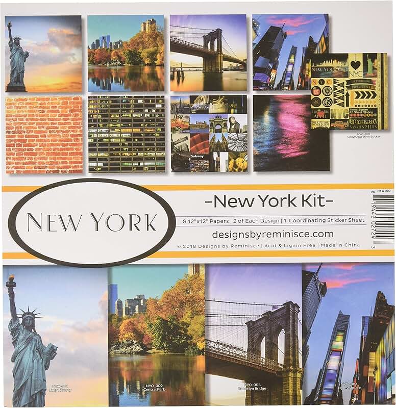 New York Scrapbook Collection Kit in Multi Colors