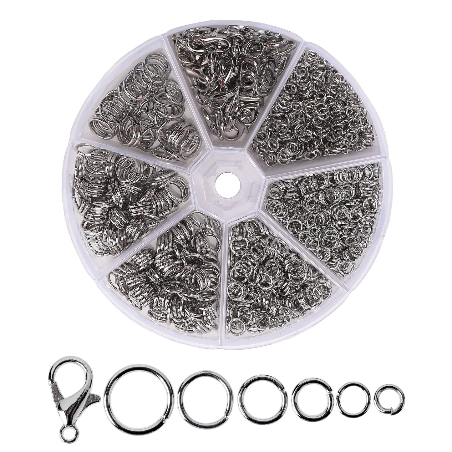 Open Silver Jump Rings and Lobster Clasps for Jewelry Making