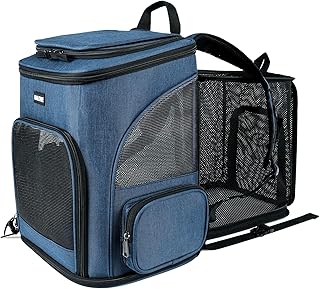 Expandable Pet Carrier Backpack for Small Dogs and Cats