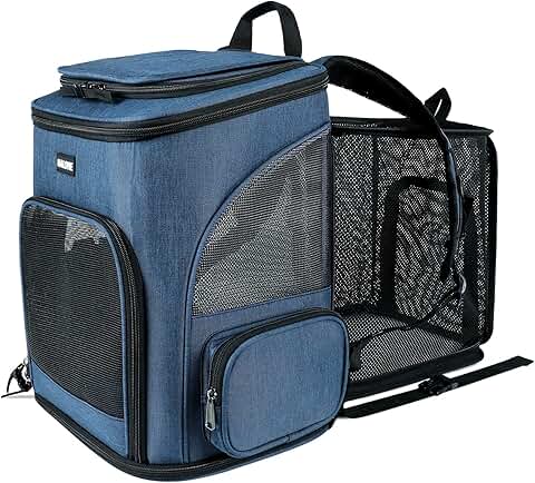 Expandable Pet Carrier Backpack for Small Dogs and Cats