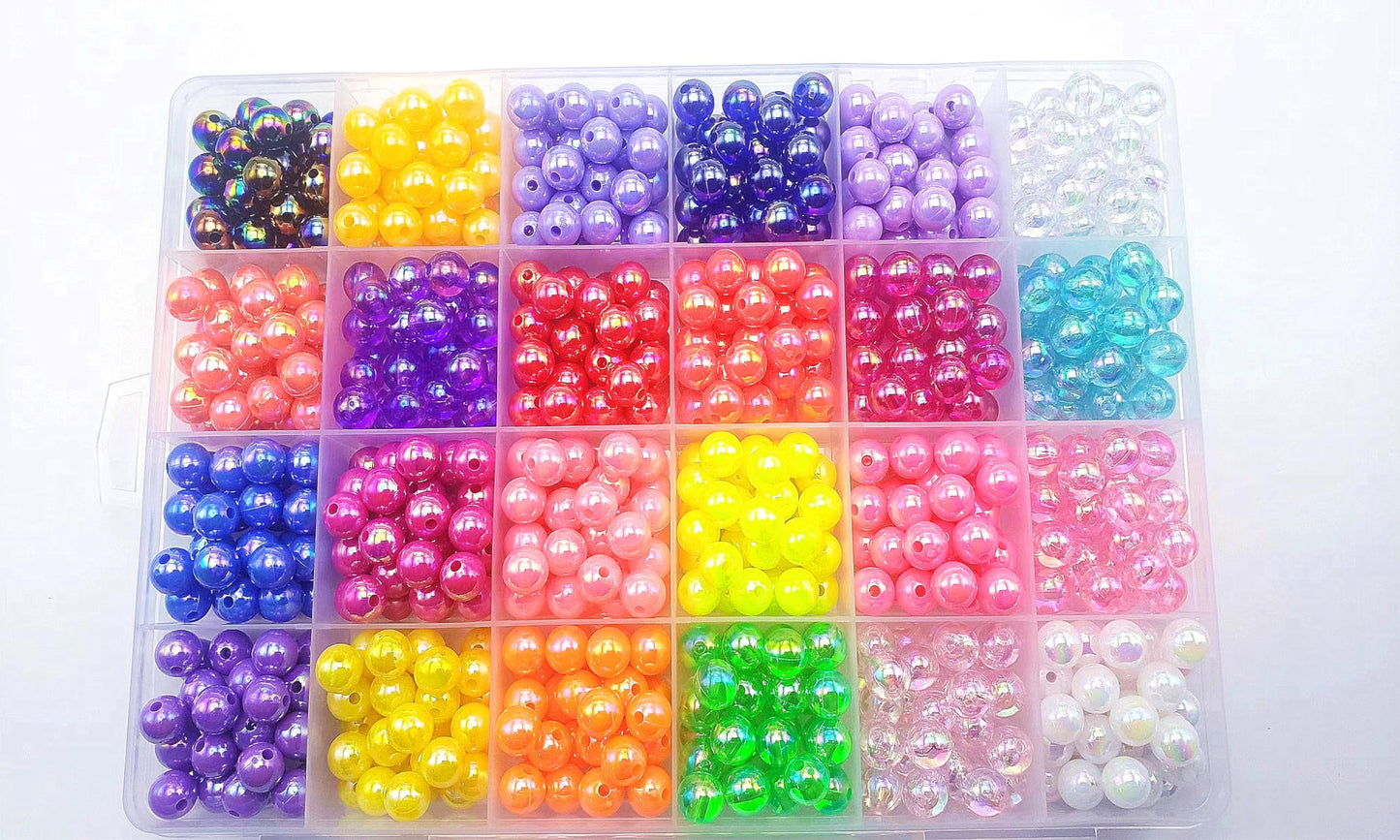 24-Color 8mm Pearl Bead Jewelry Making Kit for DIY Crafts