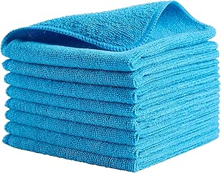 Blue Recycled Microfiber Cloths, 16x16, 24 Pack