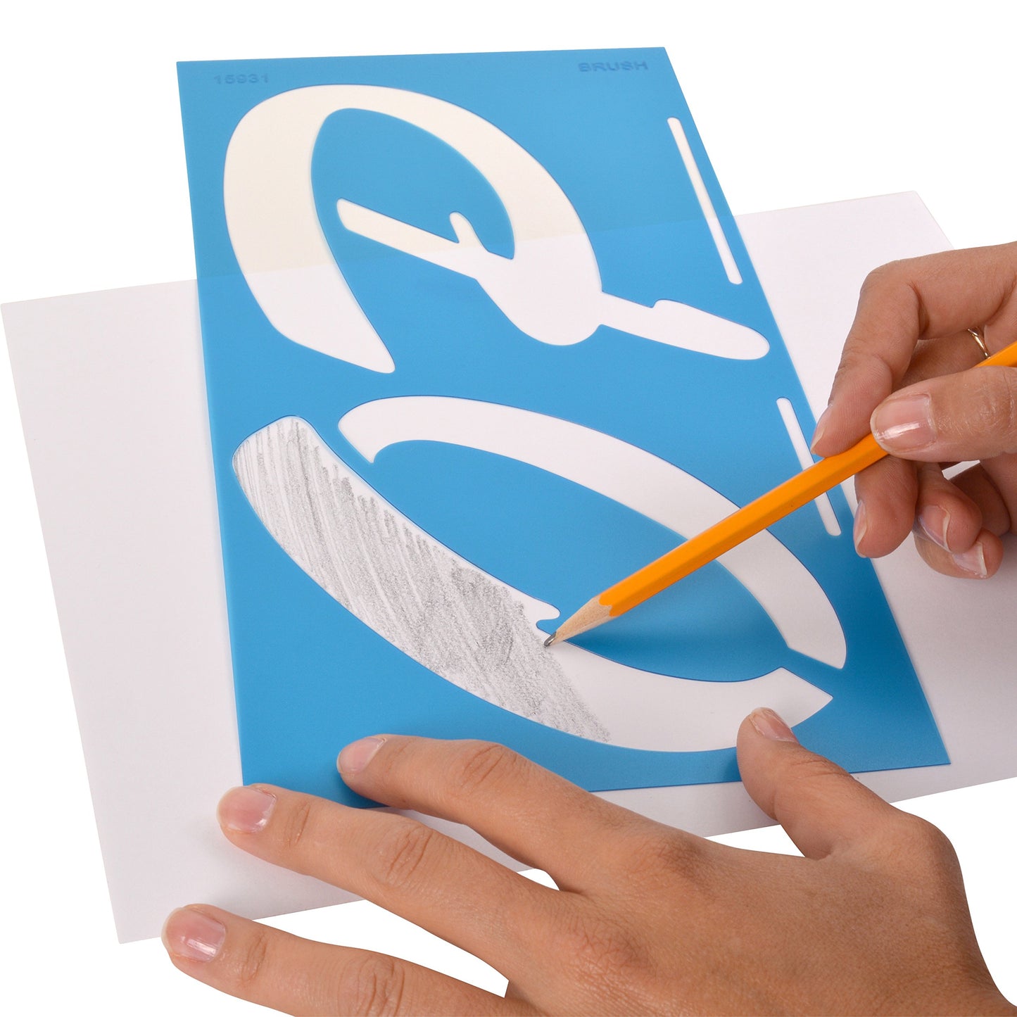 6-Inch Blue Plastic Die-Cut Letter Sheets