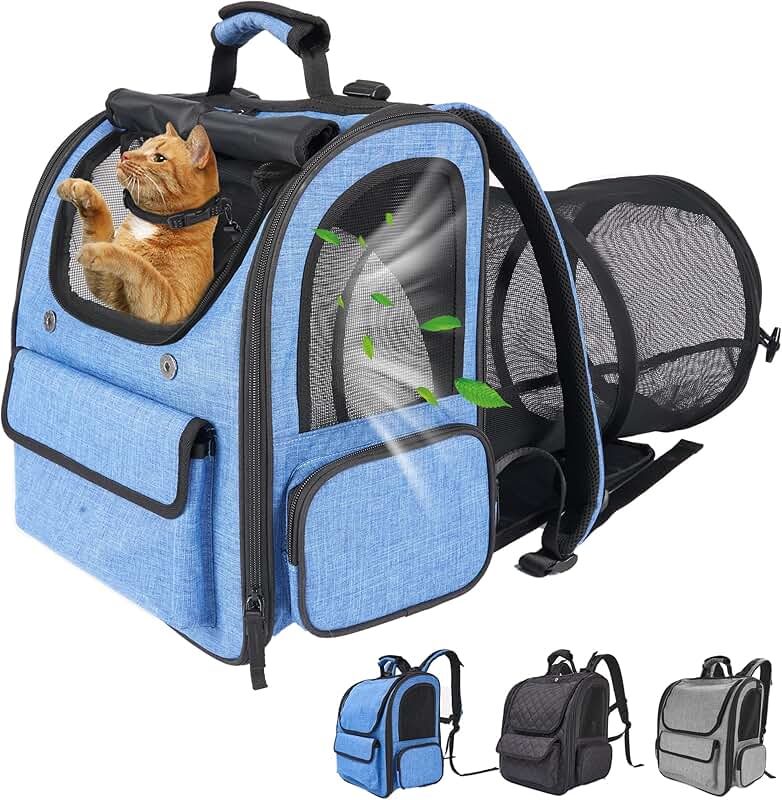 Large Cat Carrier with Tunnel Extension for Travel