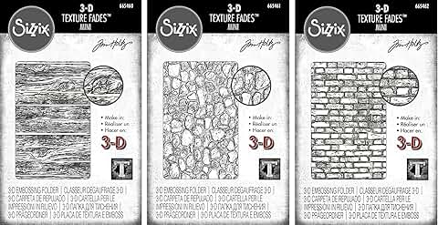 3D Texture Fades Embossing Folder Bundle