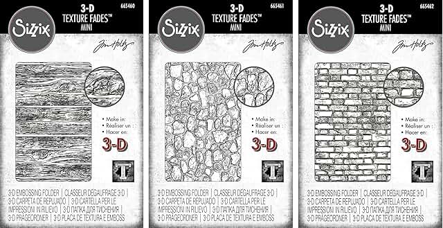 3D Texture Fades Embossing Folder Bundle
