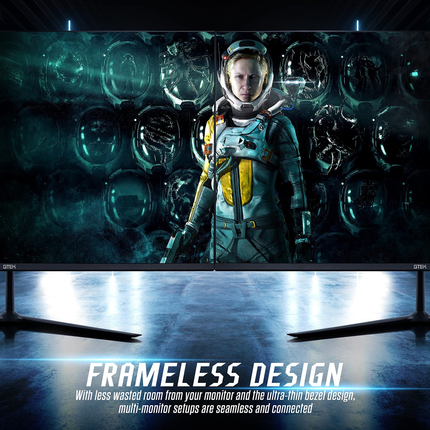 165Hz Gaming Monitor IPS, 24 Inch Frameless Display Full HD 1920 x 1080P, IPS Technology 1ms, Supports 144Hz HDR, FreeSync, DisplayPort/HDMI, VESA - F2465P