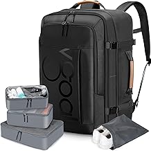 40L Expandable Carry-On Backpack with 4 Packing Cubes